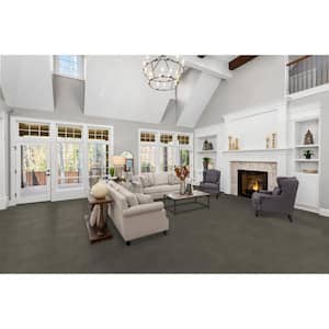 Perfected I  - Top Notch - Gray 40 oz. SD Polyester Texture Installed Carpet