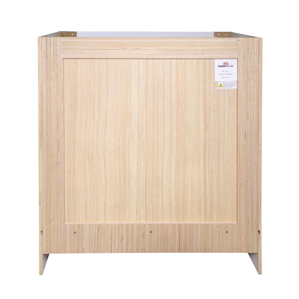 Brookings 30-Inch White Solid Wood Shaker Bathroom Vanity