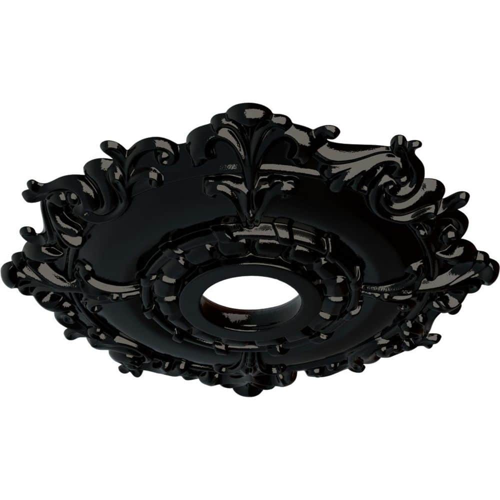 18" Black Pearl Polyurethane Round Ceiling Medallion