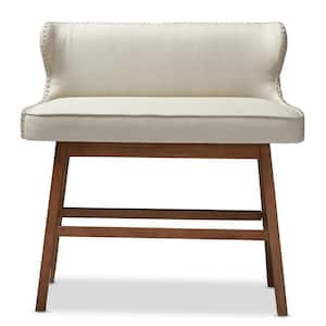 Gradisca Beige Fabric Upholstered Bar Bench