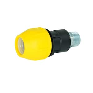 1/2 in. Polyproylene Underground Yellow Poly Gas Pipe Conversion Fitting