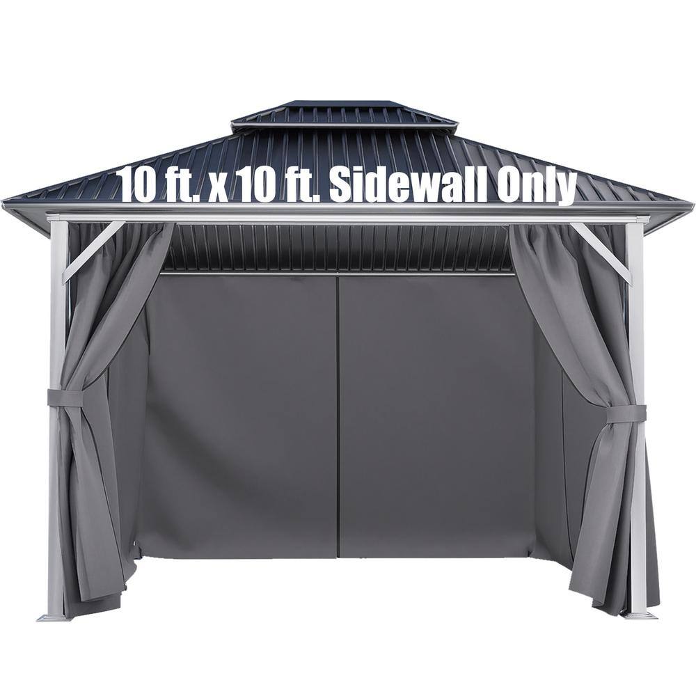 Aoodor 10 ft. x 10 ft. 4-Panel Universal Gazebo Sidewall Replacement  800-029-GY - The Home Depot