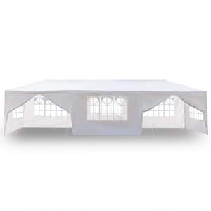 10 ft. x 30 ft. White Party Wedding Tent Canopy 6 Sidewall and 2-Doors