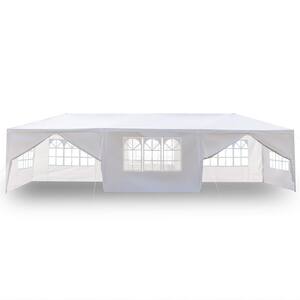 10 ft. x 30 ft. White Party Wedding Tent Canopy 6 Sidewall and 2 Doors