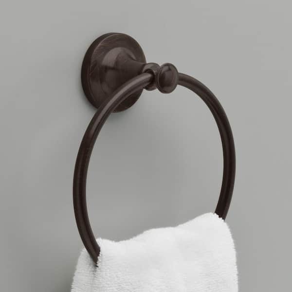 Silverton Wall Mount Round Closed Towel Ring Bath Hardware Accessory in Venetian Bronze