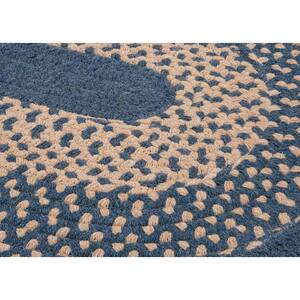 Winchester Federal Blue 27 in. x 46 in. Oval Moroccan Wool Blend Area Rug