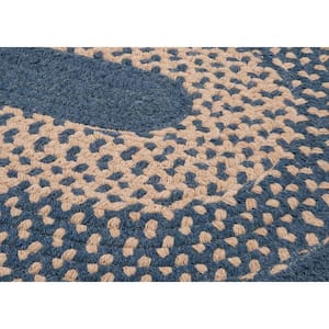 Petra Federal Blue 2 ft. x 12 ft. Braided Runner Rug