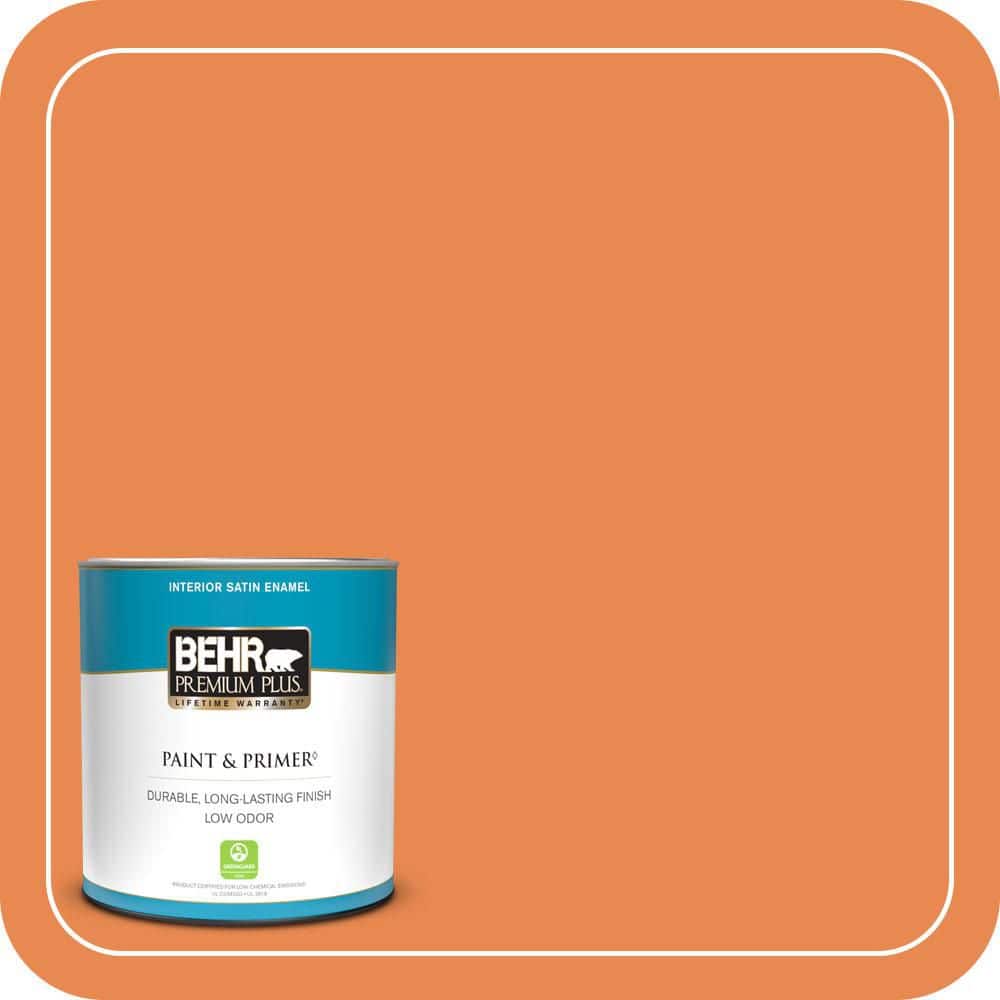 1 qt. #P210-6 Mandarin Satin Enamel Low Odor Interior Paint & Primer price history on PriceWatchPro