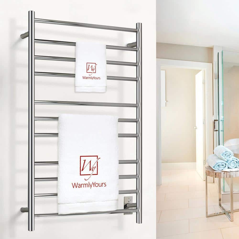 Malta Polished Stainless Steel Wall-Mounted 11-Bar Towel Warmer