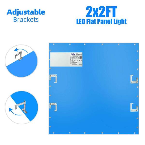 Honbei 2 ft. x 2 ft. 5800 Lumens Integrated LED Panel Light, 5000K 2x2 LED Flat Panel Light Lay in Fixture for Office(12-pack)