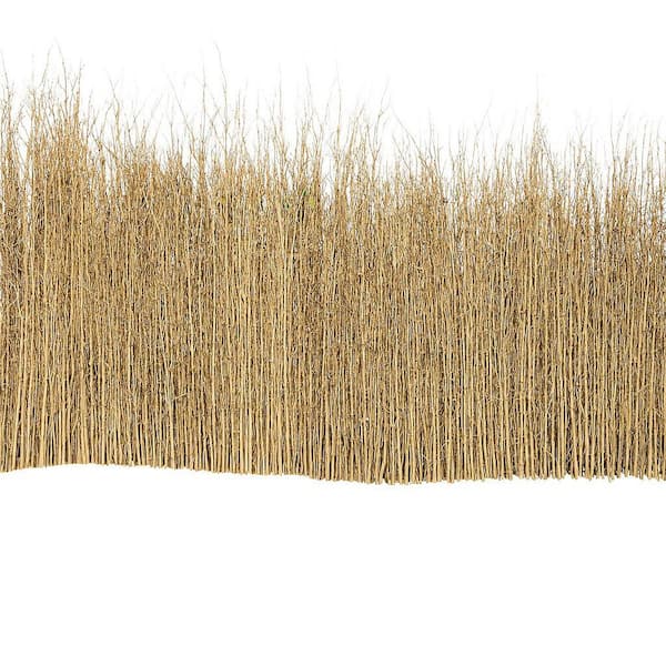 96 in. L x 48 in. H Natural Untrimmed Bamboo Twig Rolled Privacy Fence 1-Roll