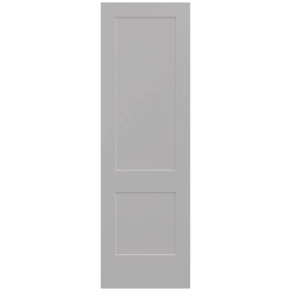 JELD-WEN 32 in. x 96 in. Monroe Driftwood Painted Smooth Solid Core Molded Composite MDF Interior Door Slab