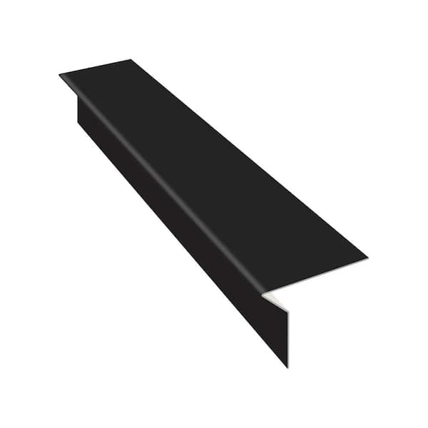 Gibraltar Building Products 1-3/4 in. x 3/4 in. x 10 ft. 26-Gauge Galvanized Steel T-Metal Flashing in Black
