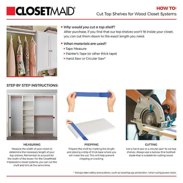 ClosetMaid Impressions Chocolate 48 in Top Shelf Kit