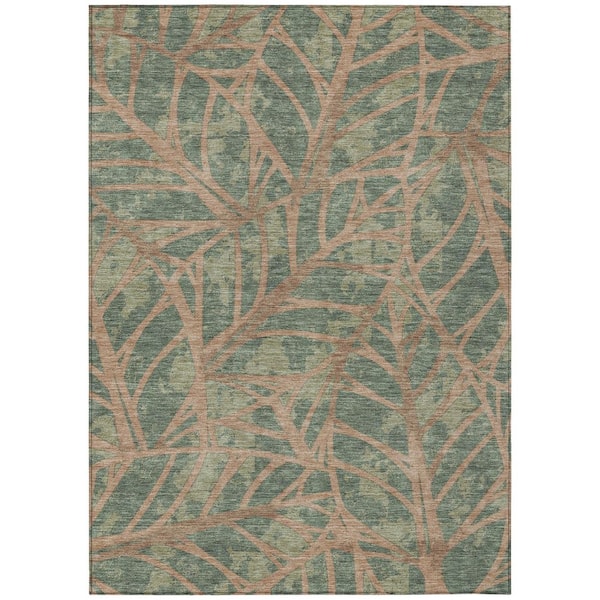 Chantille Machine Washable Indoor/Outdoor Abstract ACN2866 Basil 10 ft. x 14 ft. Area Rug