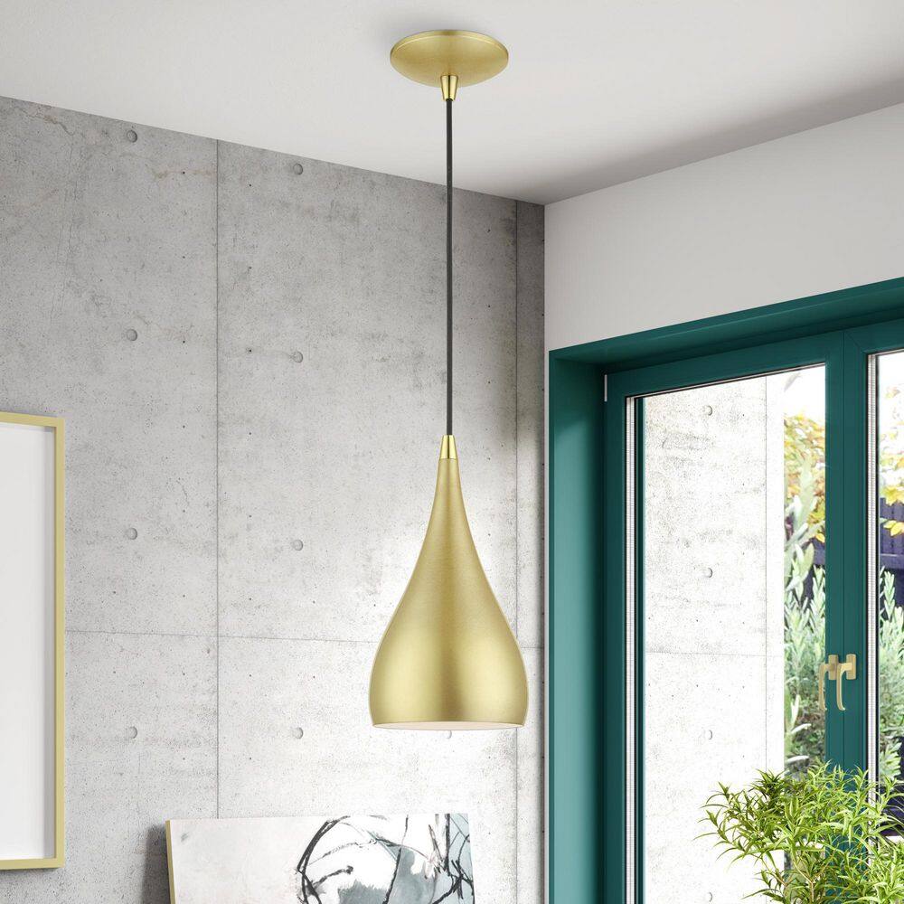 Soft Gold and Polished Brass Mini Pendant Light