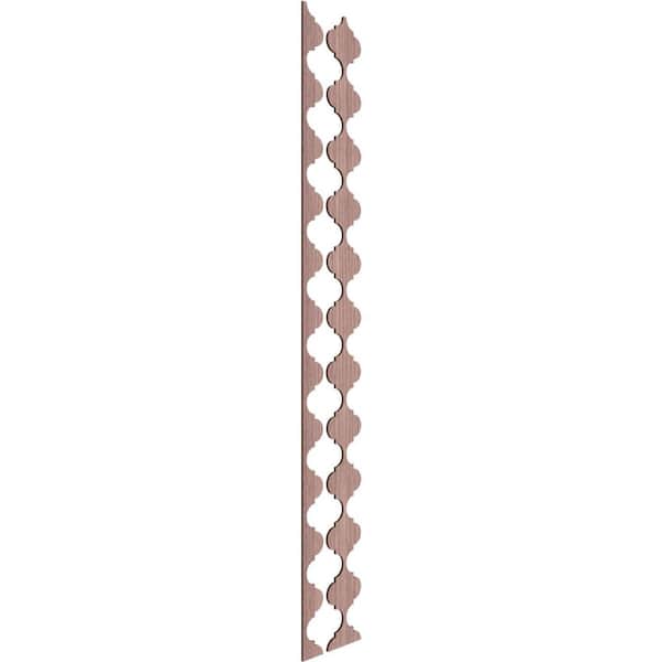 Ekena Millwork Marrakesh 94 in. H x 0.375 in. W Slatwall Panels in Walnut 12-Pack