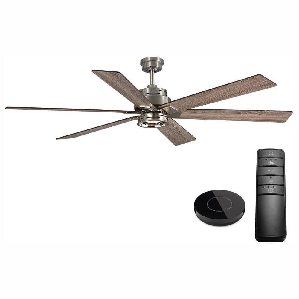 Home Decorators Collection Statewood 70 in. Indoor LED Brushed Nickel Ceiling Fan with Remote Control Works with Google Assistant and Alexa 20092 Sansujyuku sansujyuku.com