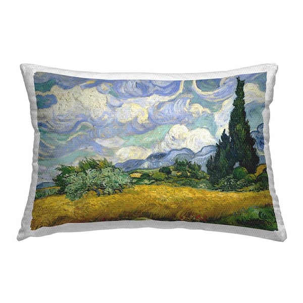 Stupell Industries Classic Farmland Pasture Outdoor Printed Throw Pillow by Vincent Van Gogh