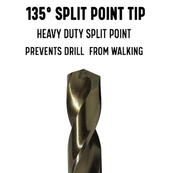 IRWIN 5/64" Titanium Drill Bit - TMX Jobber Length, 135° Split Point (Carded) - View #3