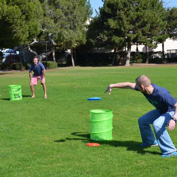 Frisbee Can Slam Game Outdoor Disc Flying Beach Backyard Portable Goal 