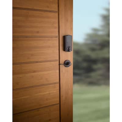 SmartCode 913 Touchpad Venetian Bronze Single Cylinder Electronic Deadbolt with Avalon Handleset and Tustin Lever