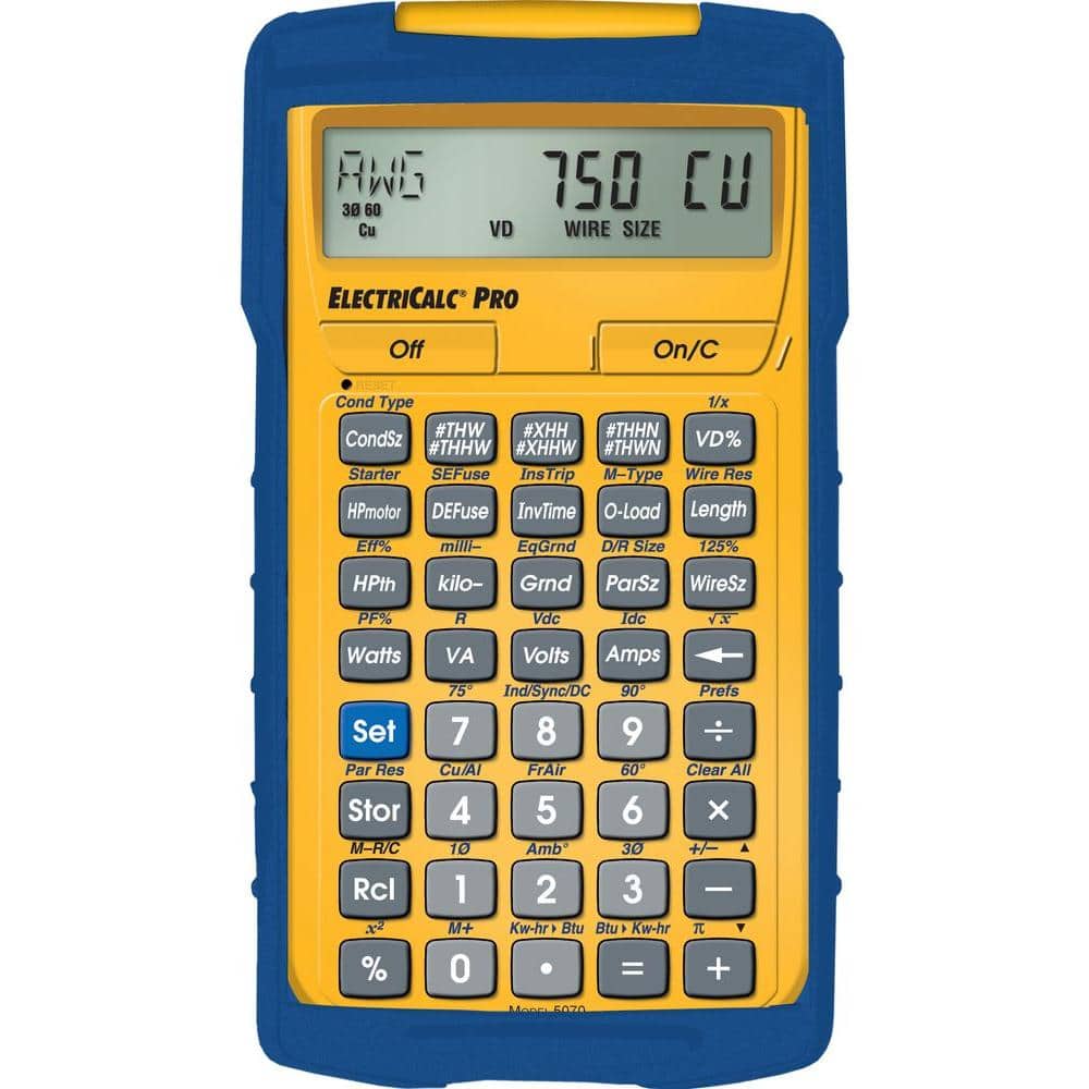 Calculated Industries Electricalc Pro Calculator 5070 The Home Depot