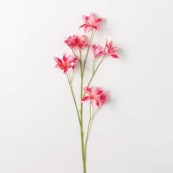 SULLIVANS 41 in. Bubblegum Pink Indoor Artificial Silk Blossom Flower Spray