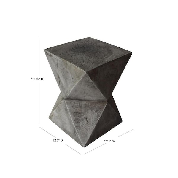 Noble House Bryleigh Light Gray Lightweight Concrete Accent Table 53333 The Home Depot