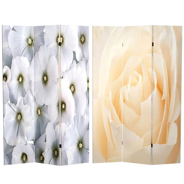 Oriental Furniture 6 ft. Printed 3-Panel Floral Room Divider