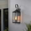 TRUE FINE Jefferson 2-Light 25.7 in. Black Large Outdoor Wall Lantern  Sconce Light TD40021OT - The Home Depot