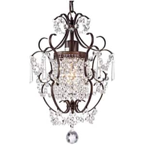 Connie 1-Light Rustic Crystal Chandelier