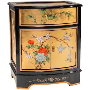 20 in. W Gold Lacquer End Table
