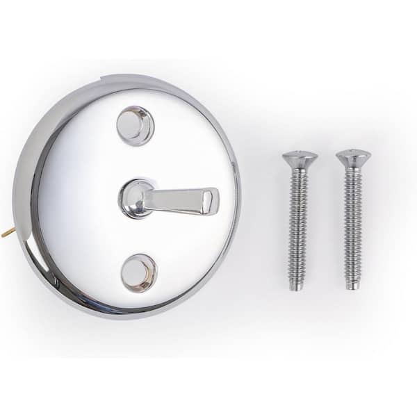 Supplygiant Bathtub Trip Lever with Overflow Faceplate Screw Included, Universl Fit, Chrome Plated Finish