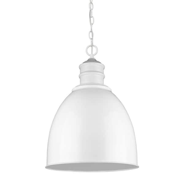100-Watt 1-Light Metal Pendant Light with Metal, No Bulbs Included