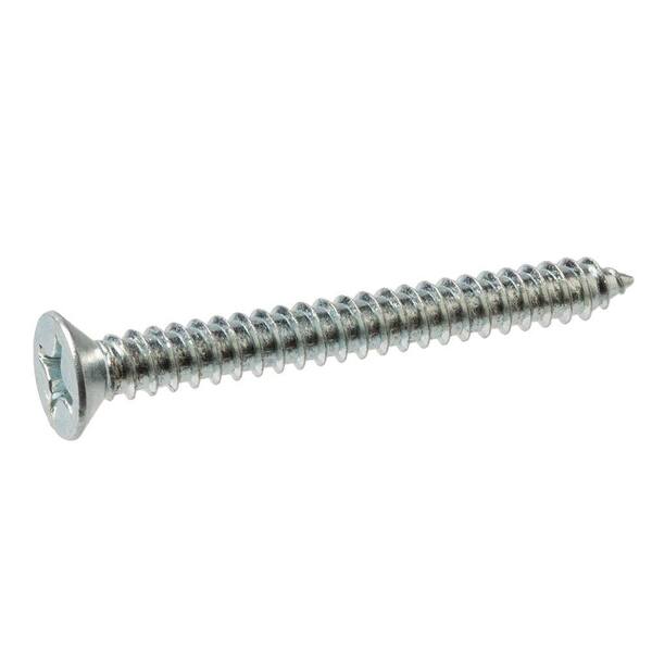 #14 x 1-1/4 Zinc Plated Steel Phillips Flat Head Wood Screws 100 PCS.