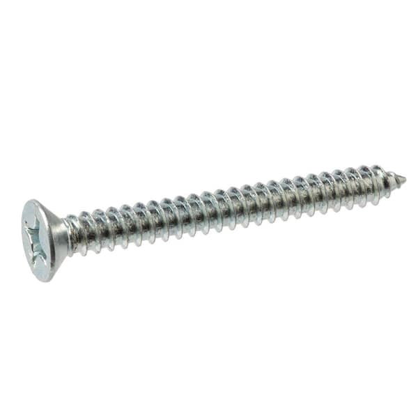 #12 x 3/4 in. Zinc Plated Phillips Flat Head Sheet Metal Screw (6-Pack)