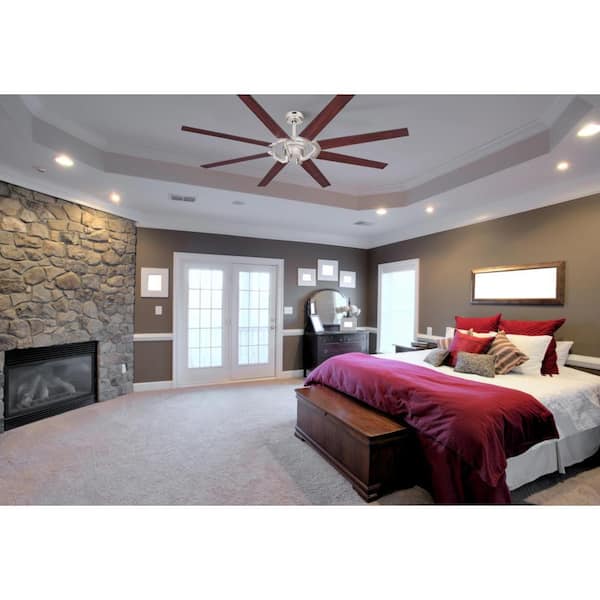 Damen 68 in. Nickel Luster DC Motor Ceiling Fan with Remote Control