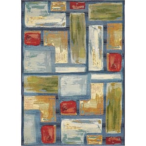 Outdoor Cubed Multi 4' 0 x 6' 0 Area Rug