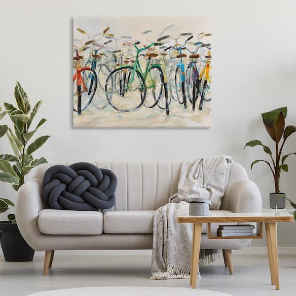 Group of Bicycles by Dusza Unframed Travel Graphic Art Print 36 in. x 48 in.