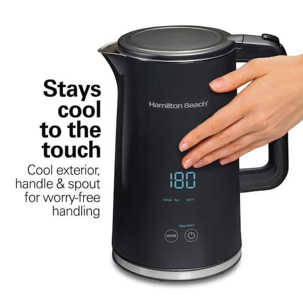 Hamilton Beach 1.7 L Black/Silver Electric Kettle