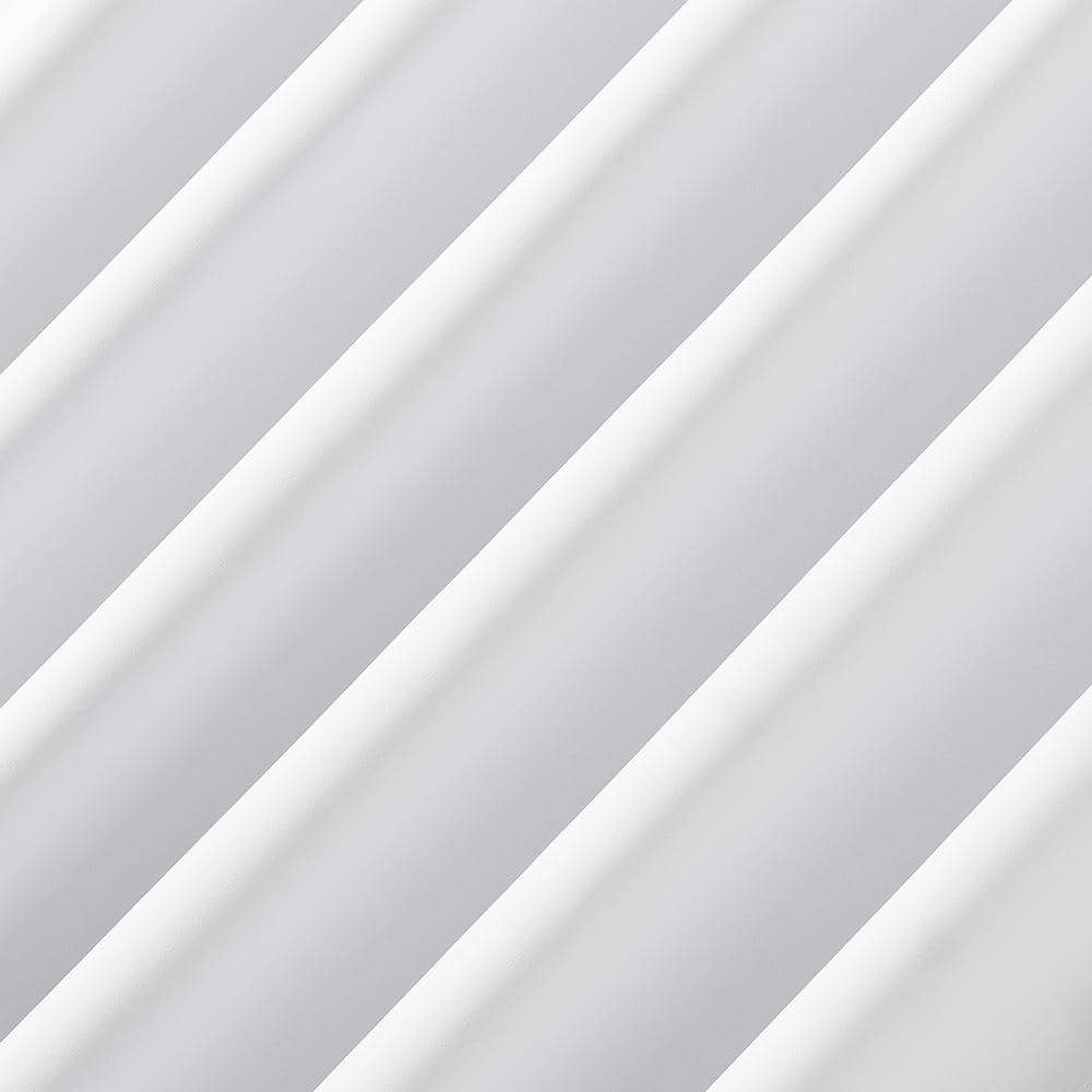 White 84" Polyester Blackout Back Tab Curtain Panel Pair