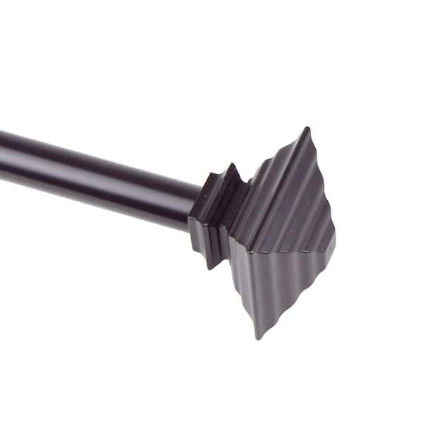 Rod Desyne 28 in. - 48 in. Quad Single Curtain Rod in Black