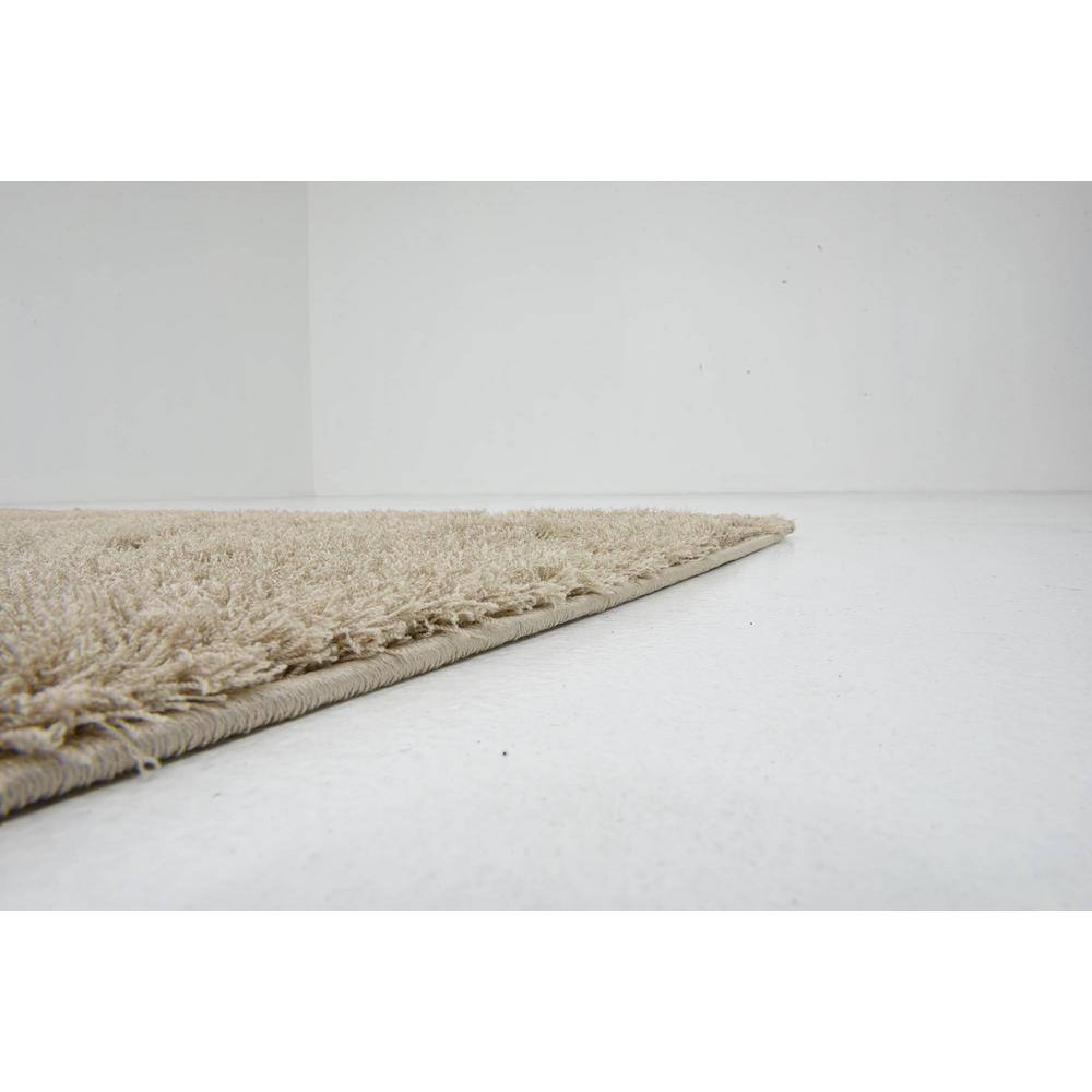 Botanical Bliss Beige Shag Rug 5' x 8' with Floral Pattern