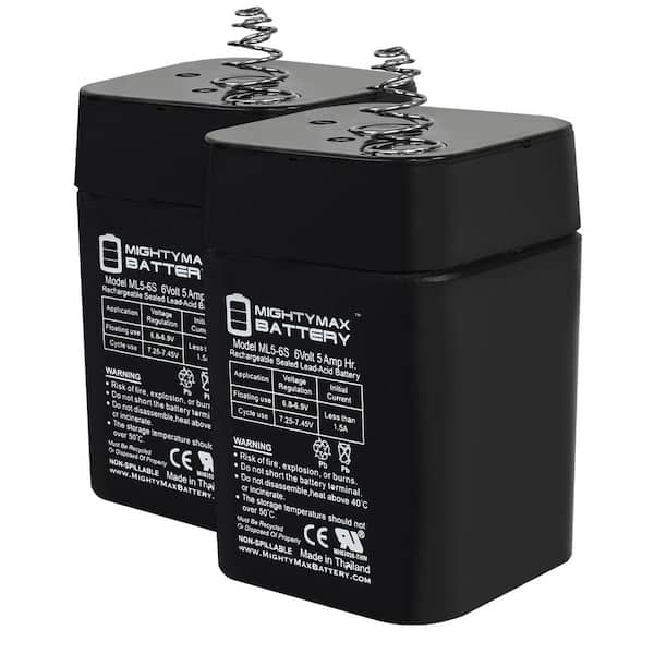 MIGHTY MAX BATTERY 6V 5AH SLA Replacement Battery Compatible with Deer Fish Wildlife Feeder - 2 Pack