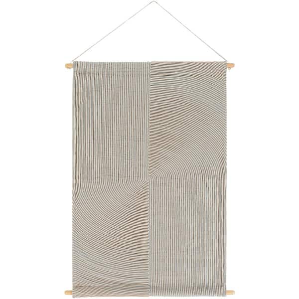 Livabliss Weston 24 in. x 36 in. Light Grey Wall Hanging