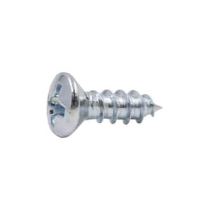 #7 x 1/2 in. Phillips Oval Head Zinc Plated Wood Screw (8-Pack)
