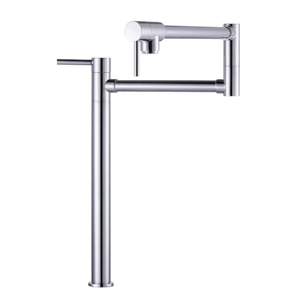 ARCORA Deck Mounted Pot Filler with Single Handle in Chrome