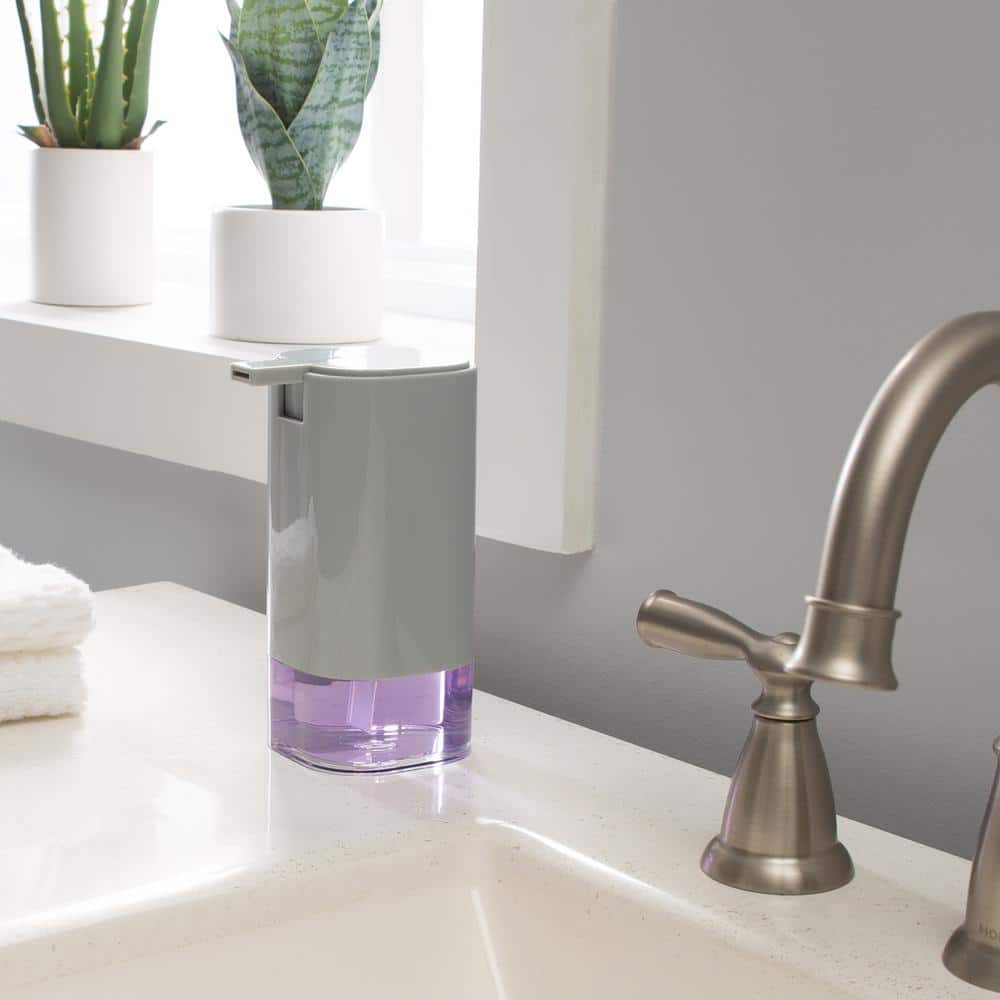 Gray Acrylic 14 oz Soap Pump Dispenser