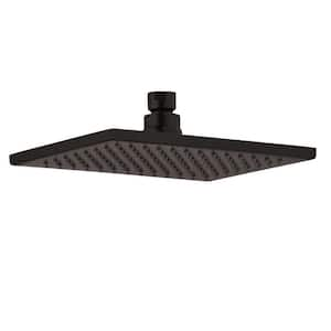 Vero 1-Spray Patterns 8.69 in. Wall Mount Fixed Shower Head in Matte Black